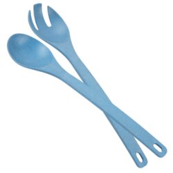 Serving Fork and Spoon – Light Blue